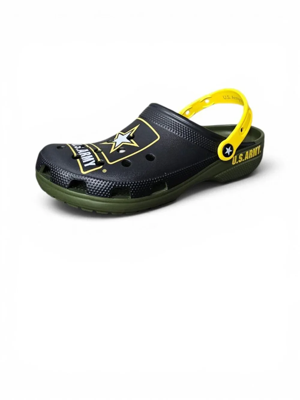 Crocs Classic US Army Clogs Slip On Water Shoe Sandal Army Green Men 9 Women 11